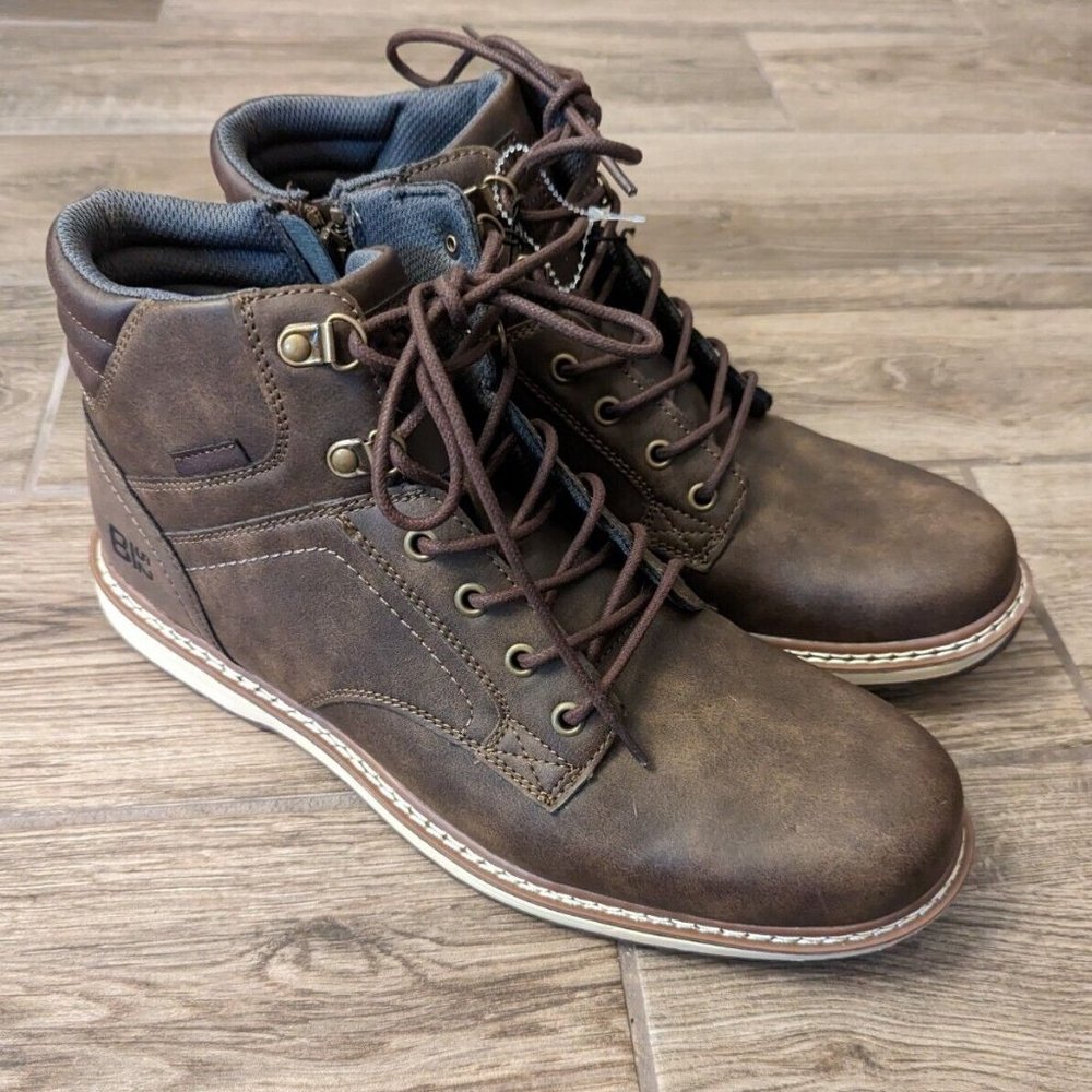 BI52 Brown Cognac High Top Dress Chukka Boots Men's US Size 13